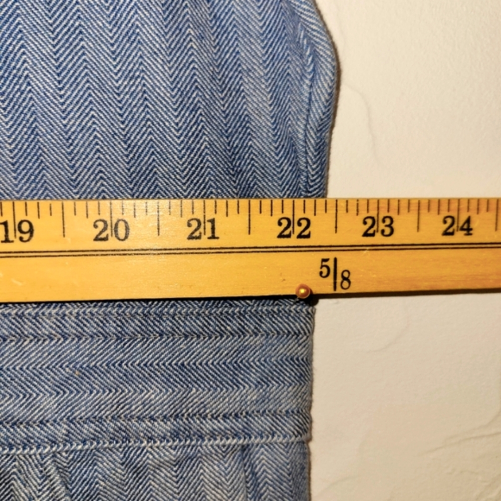 VINTAGE WEARGUARD COVERALLS BLUE COTTON HERRINGBONE DENIM WORKWEAR 46L - Picture 8 of 12